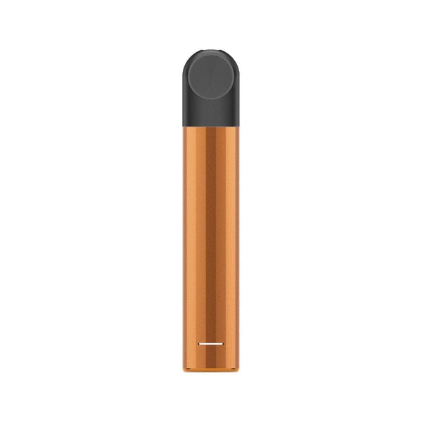Front view of the Orange RELX Essential 2 rechargeable vape pen device
