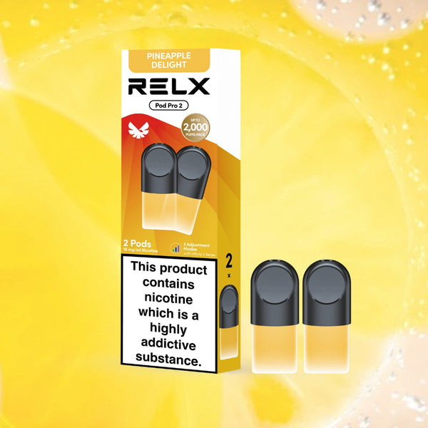 RELX Pod Pro refill vape pods product image, compatible prefilled pod cartridges for RELX Pod Pro devices.
