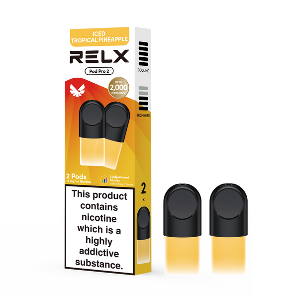 RELX Pod Pro refill vape pods product image, compatible prefilled pod cartridges for RELX Pod Pro devices.
